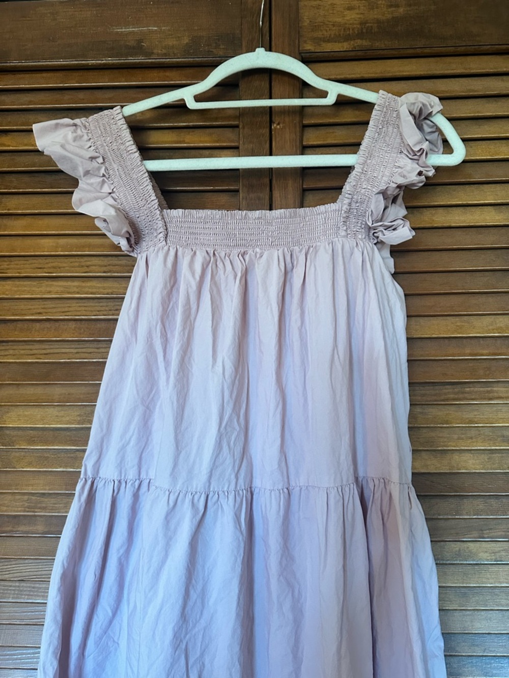 English Factory Dust Pink Ruffle Strap Tiered Maxi Dress size small - Picture 8 of 11